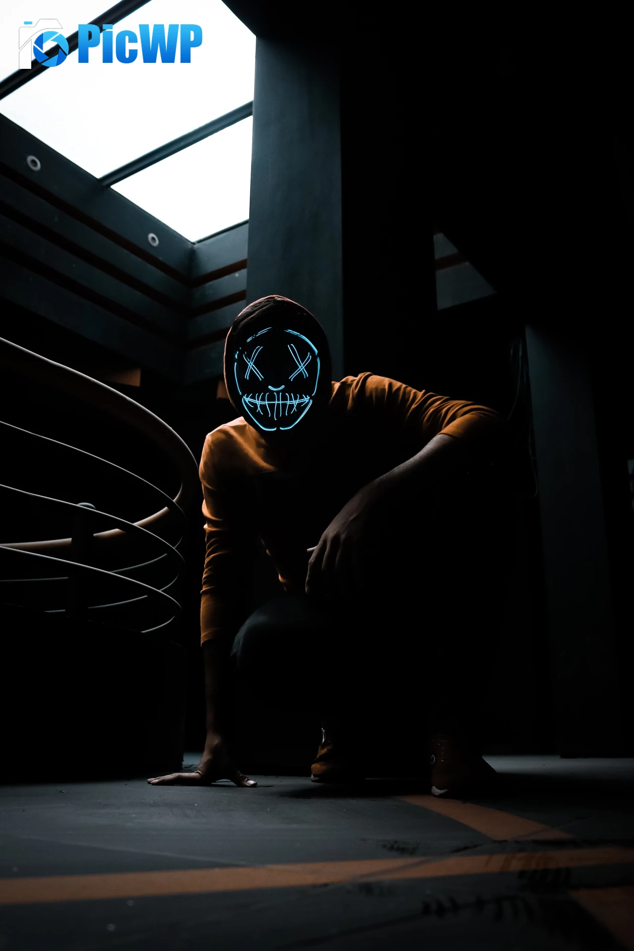 LED mask Anonymous 6K Mobile Wallpaper