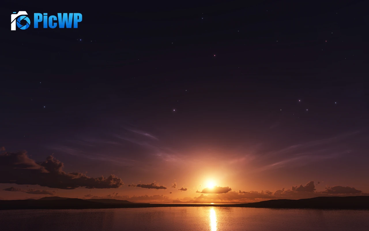 Peaceful Sunset 4K PC Wallpaper