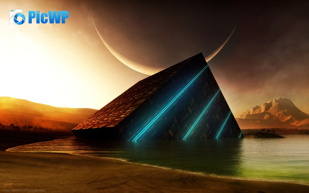 Cube Beach 4K PC Wallpaper