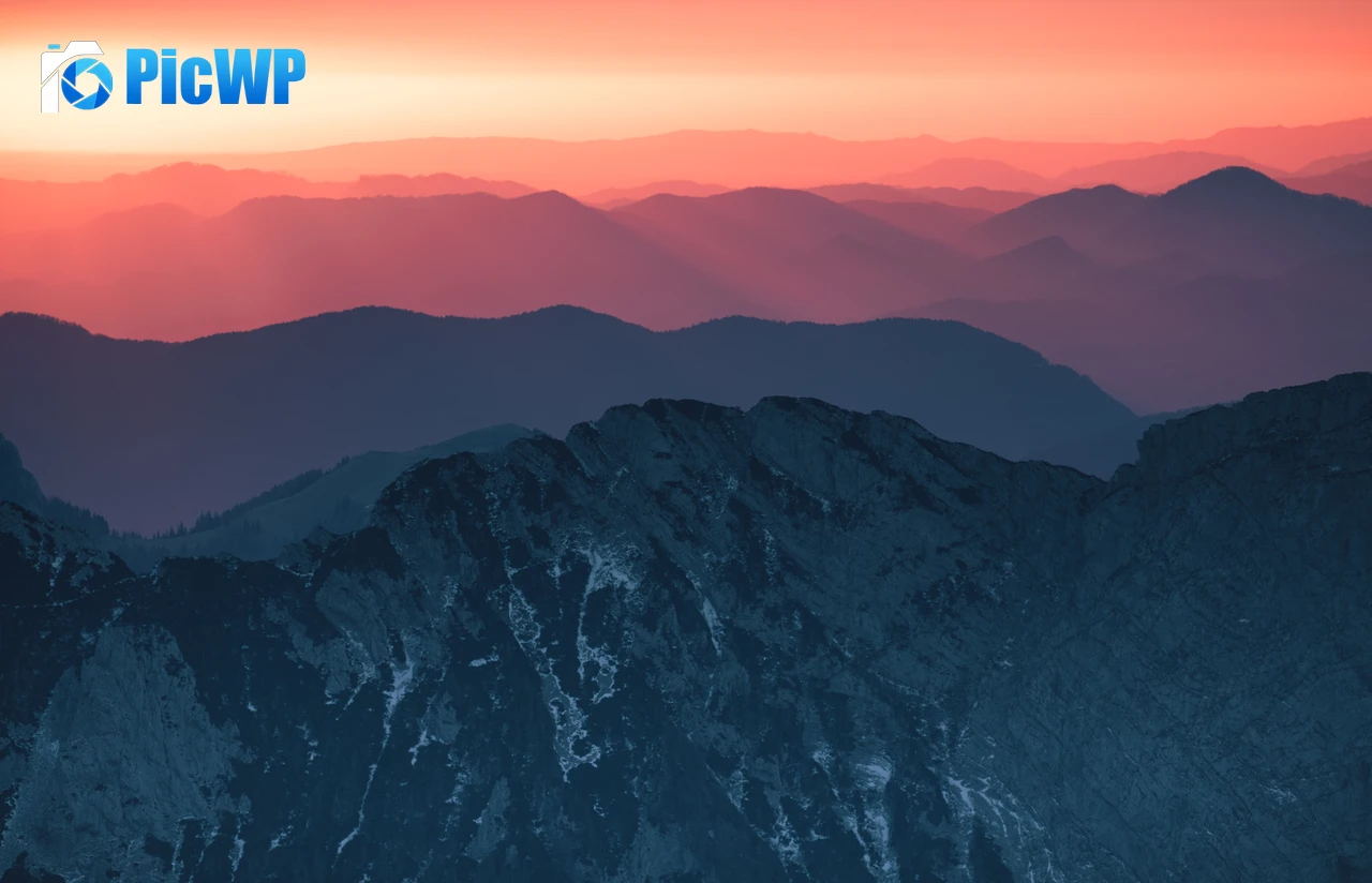 Mountain range Scenery 6K PC Wallpaper
