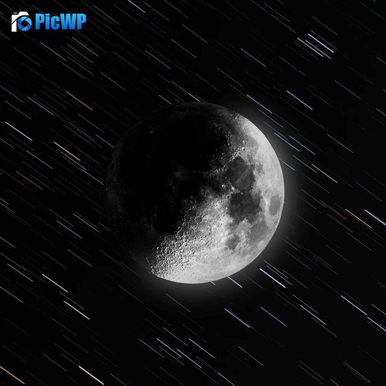 Moon Monochrome 8K Fold Wallpaper
