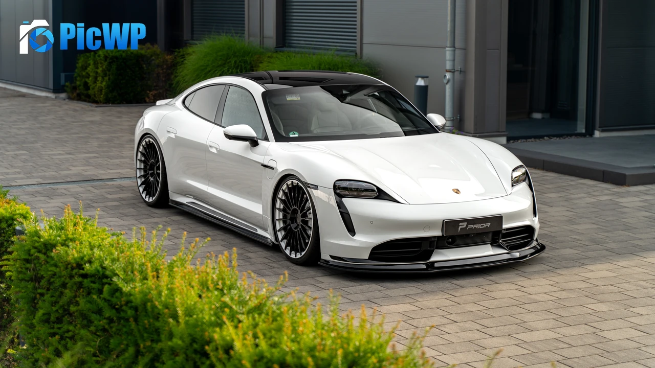 Porsche Taycan Prior Design 8K PC Wallpaper
