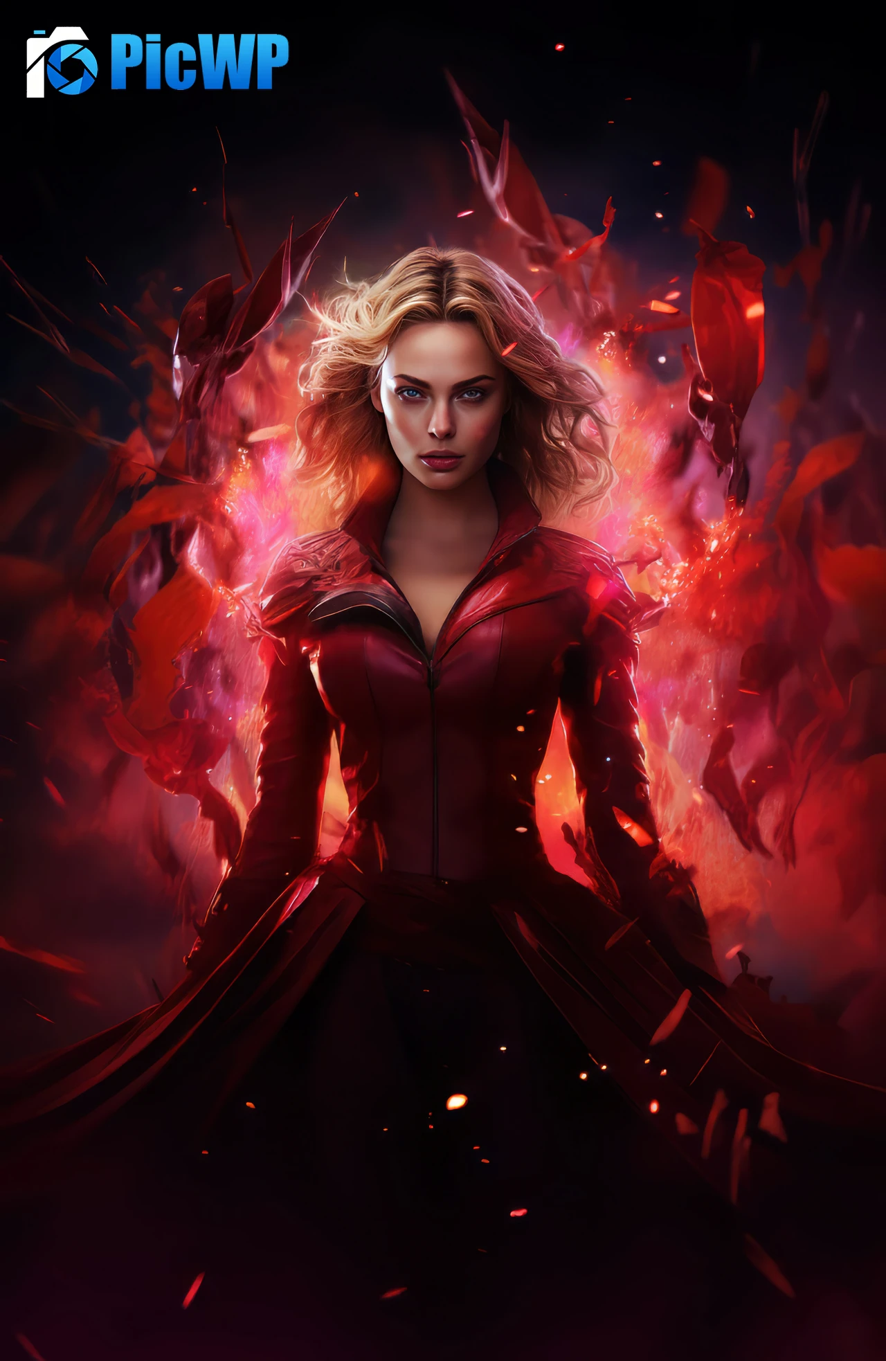 Scarlet Witch Digital Art 8K Mobile Wallpaper