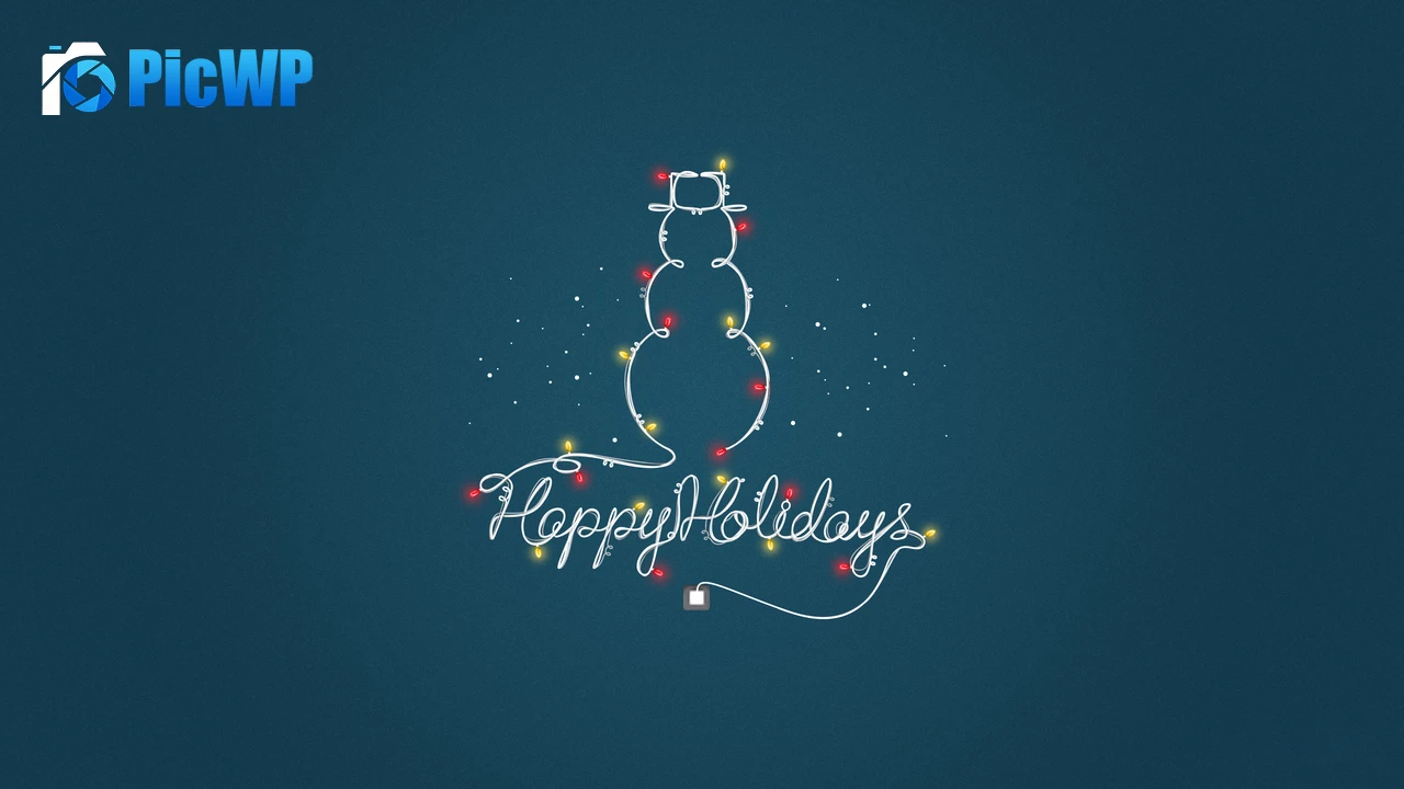 Happy holidays Snowman 6K PC Wallpaper