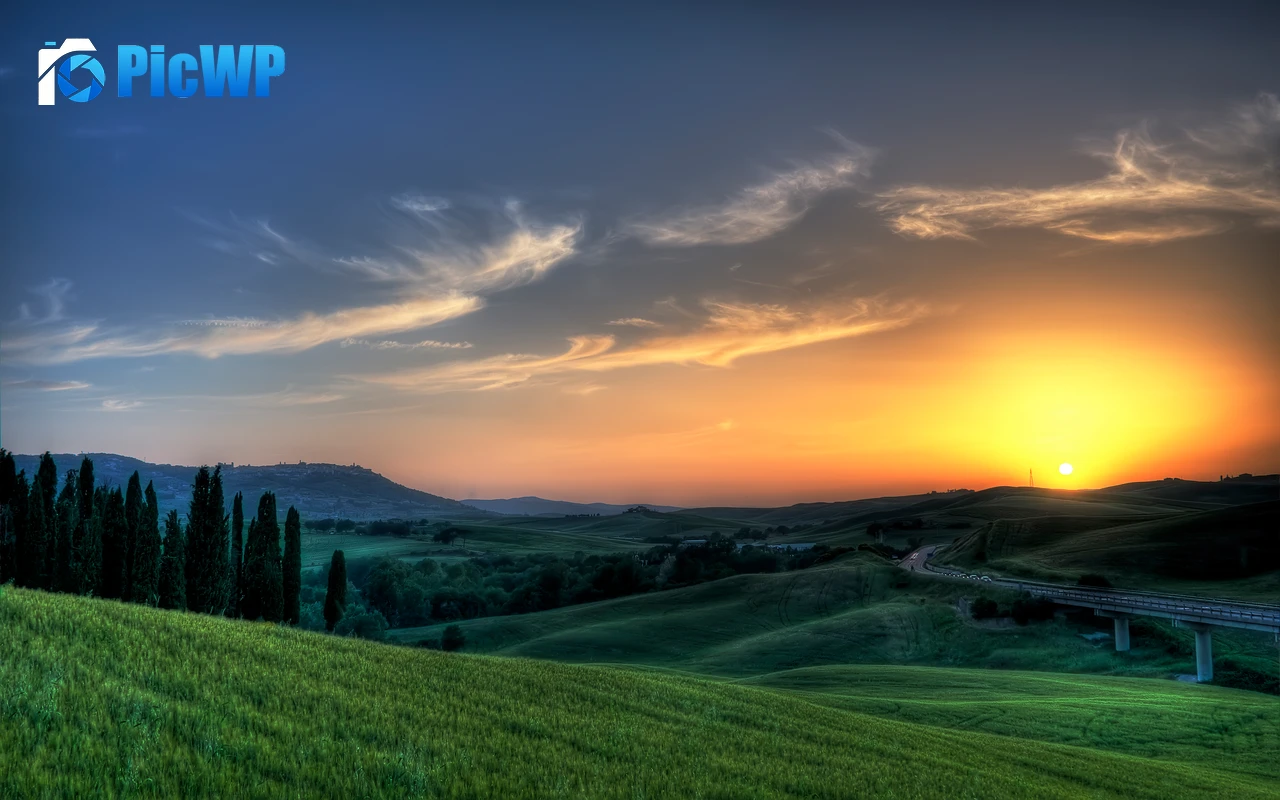 Tuscany Sunset 6K PC Wallpaper