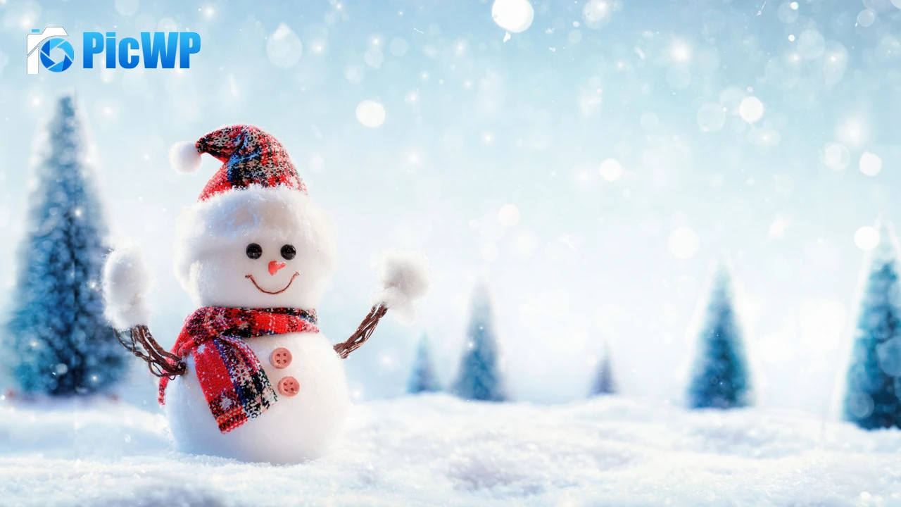 Christmas special Snowman 6K PC Wallpaper