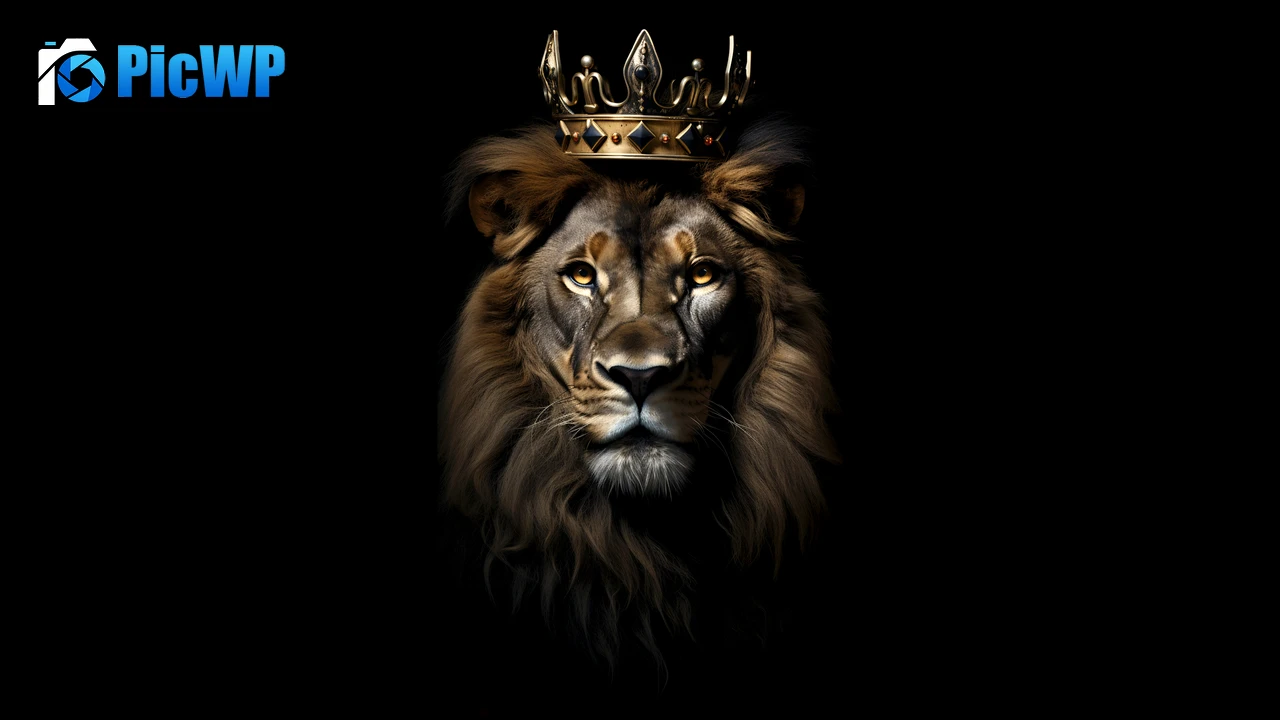 Lion Crown 8K PC Wallpaper