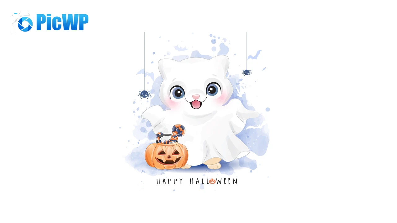 Happy Halloween Cute art 6K PC Wallpaper