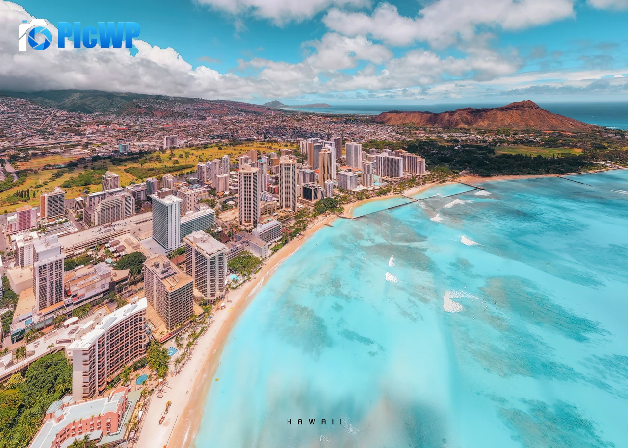 Honolulu Aerial view 4K PC Wallpaper