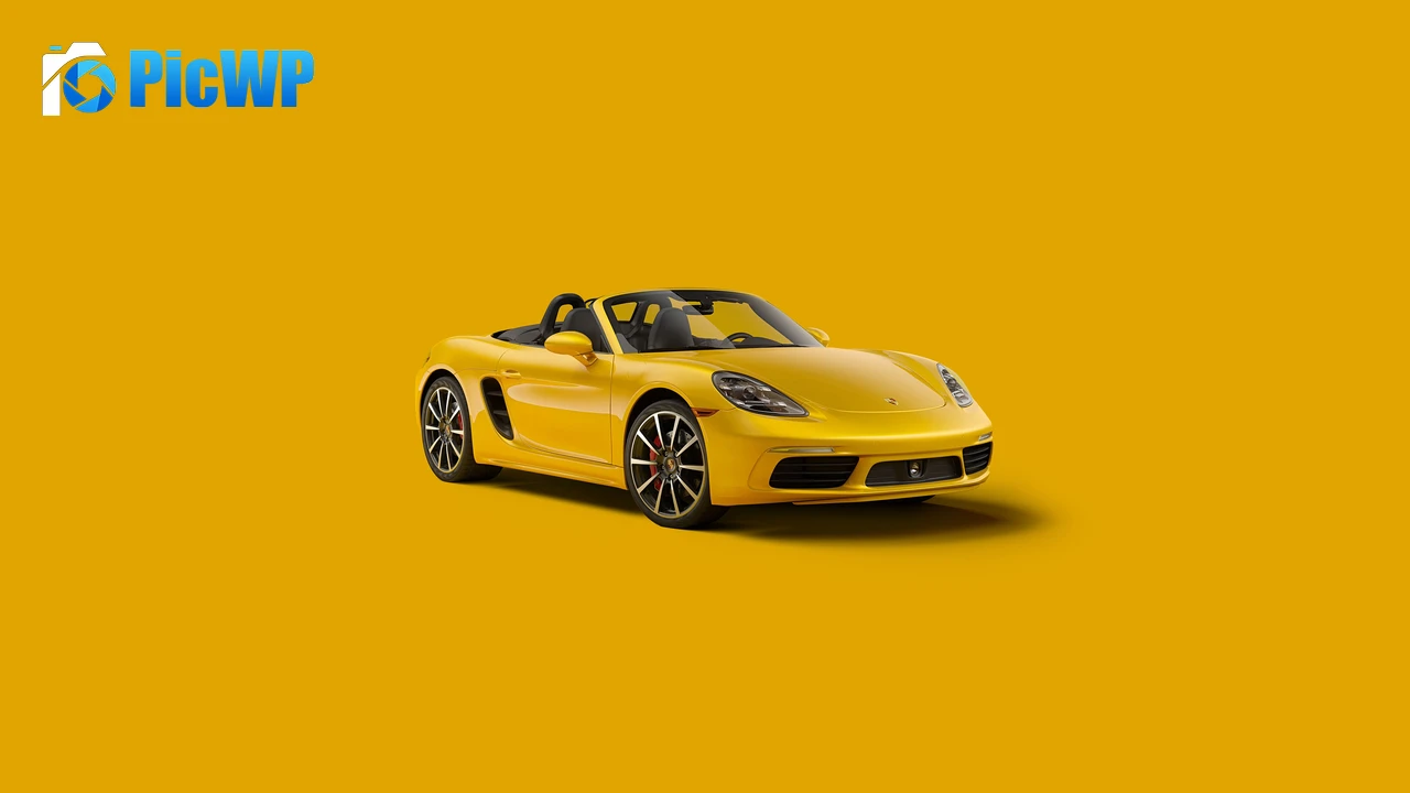 Porsche 718 Boxster Yellow aesthetic 6K PC Wallpaper