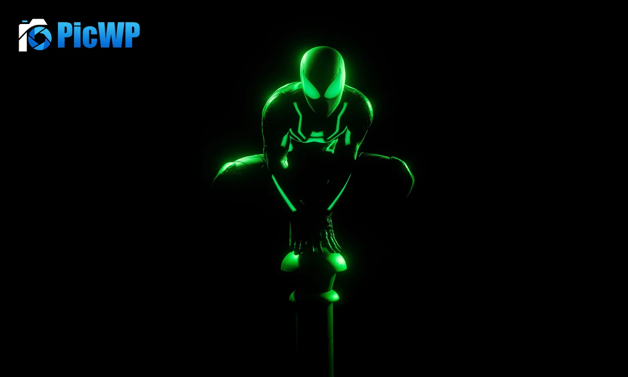 Spider-Man Glow in dark 6K PC Wallpaper