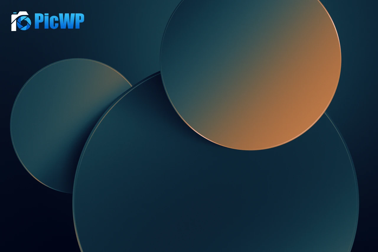 Dark blue Circles 6K PC Wallpaper
