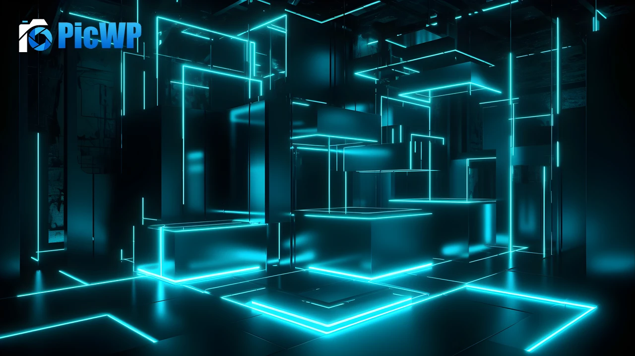 Neon Lights Modern interior 6K PC Wallpaper