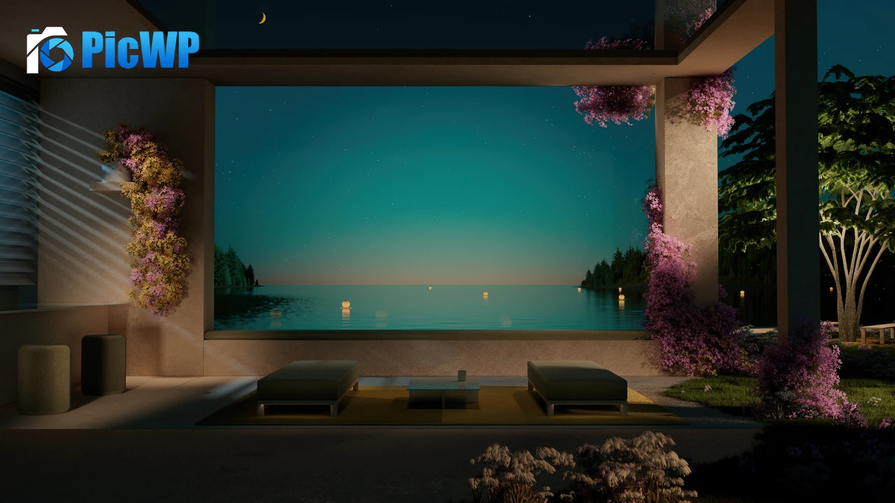 Ocean view Resort 6K PC Wallpaper