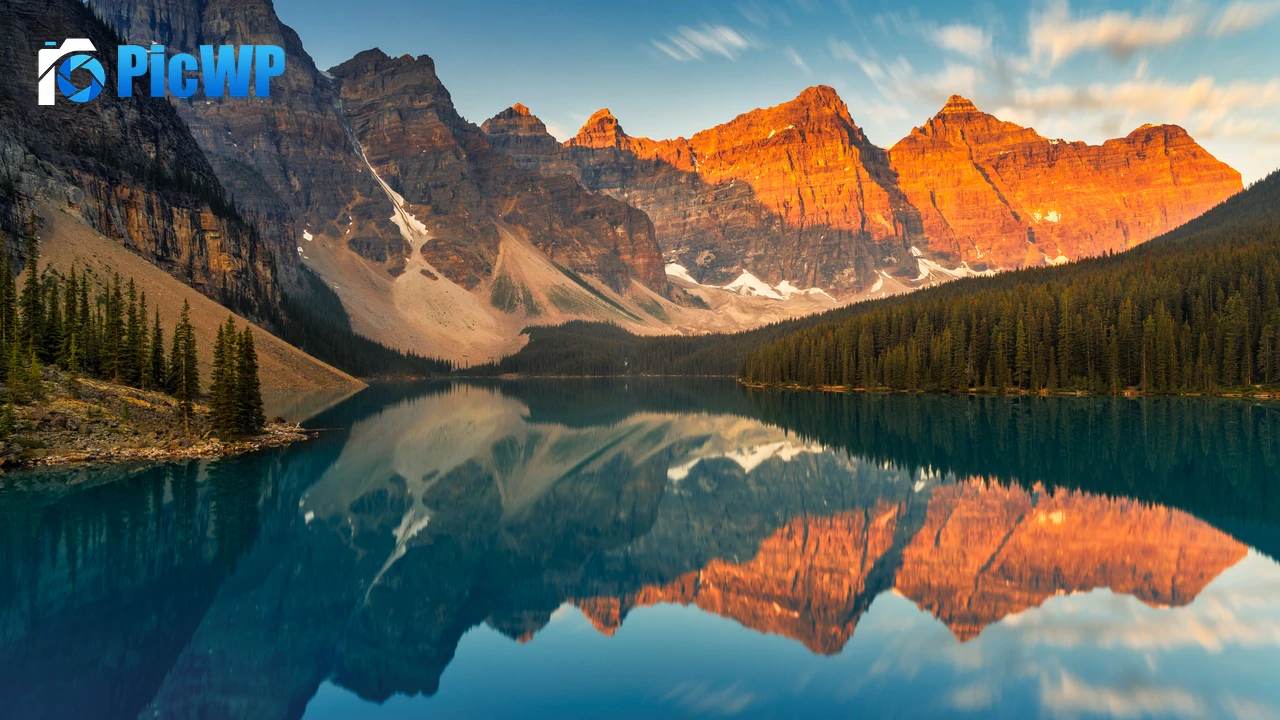Banff National Park Sunrise 8K PC Wallpaper