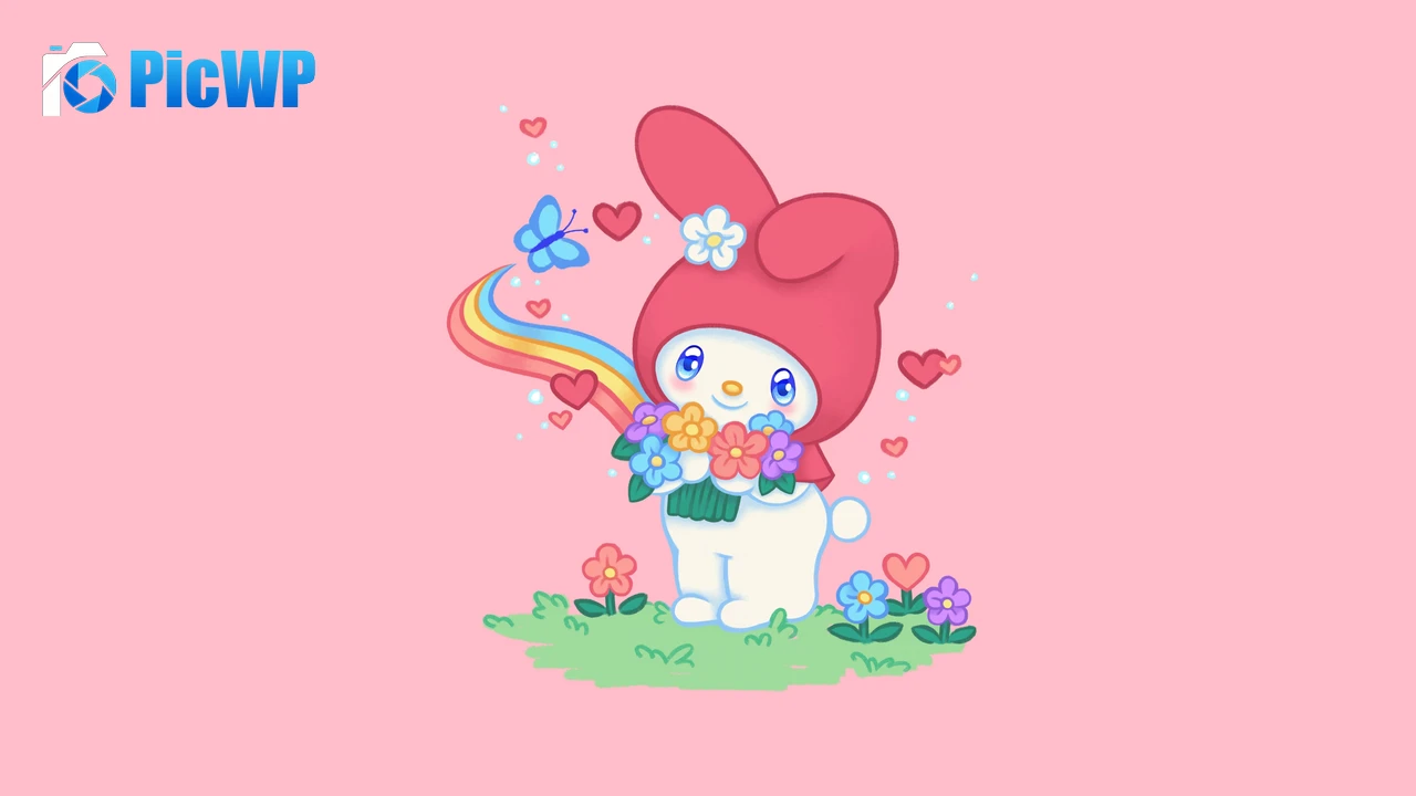 My Melody Pastel pink 6K PC Wallpaper