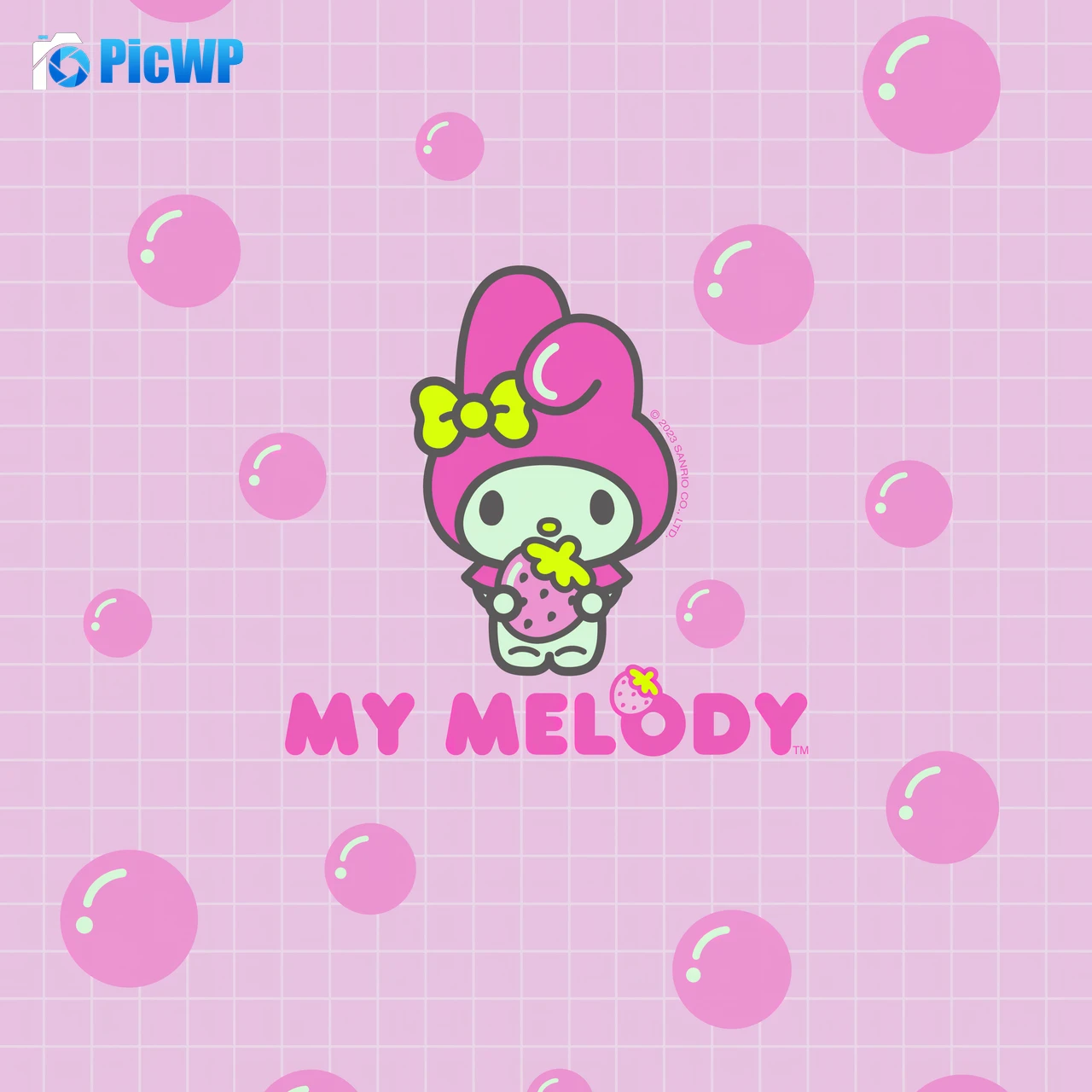 My Melody Cute cartoon 6K Fold Wallpaper