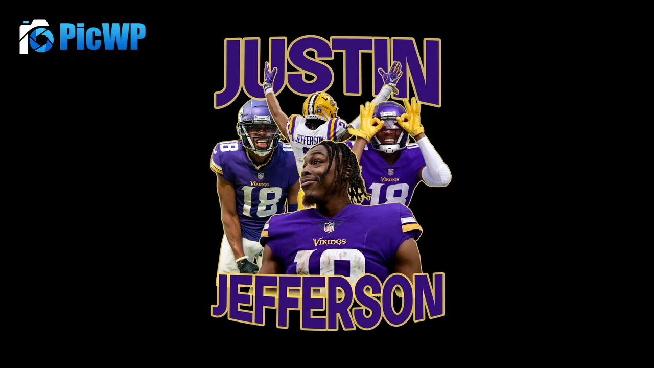 Justin Jefferson Minnesota Vikings 8K PC Wallpaper