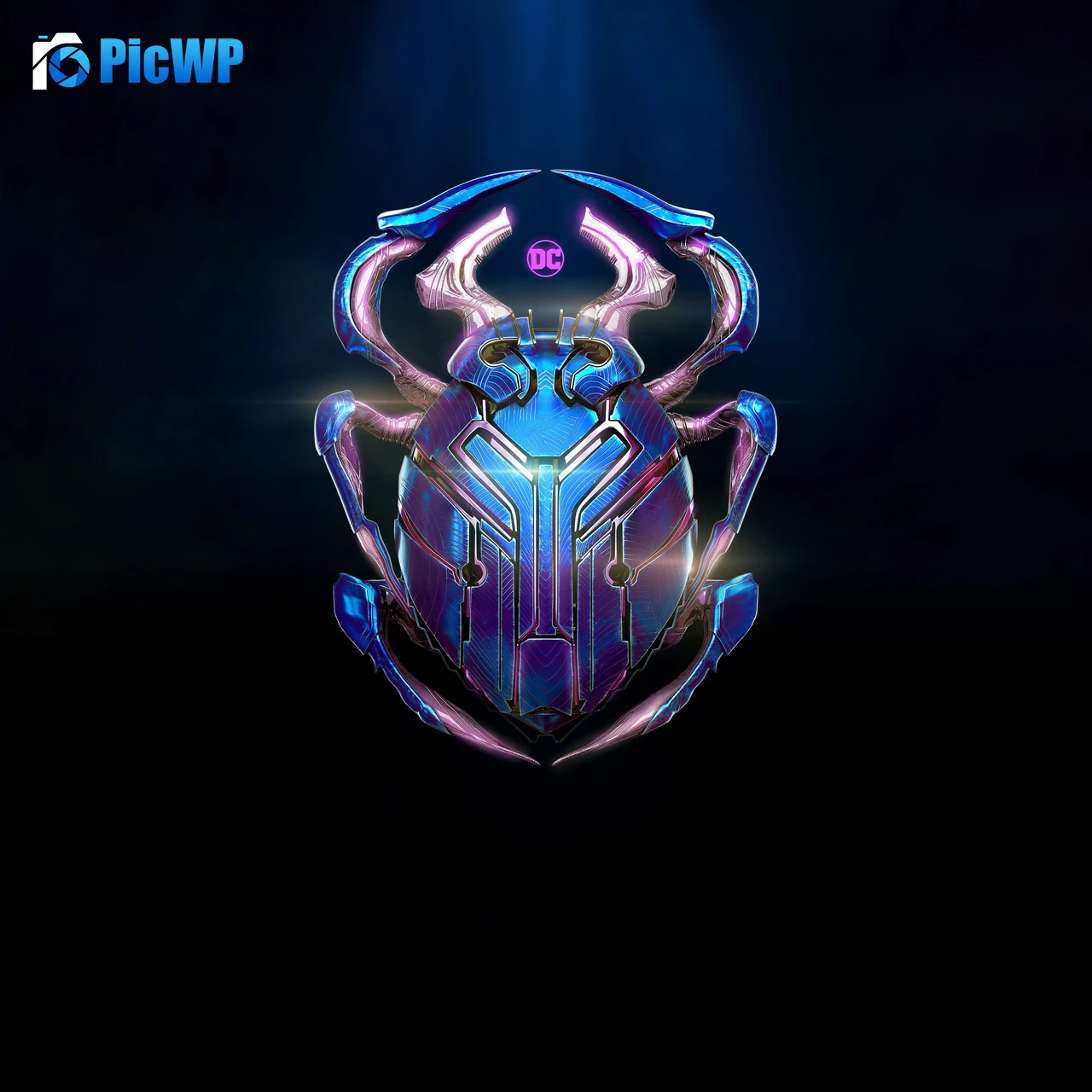 Blue Beetle Scarab 5K Fold Wallpaper