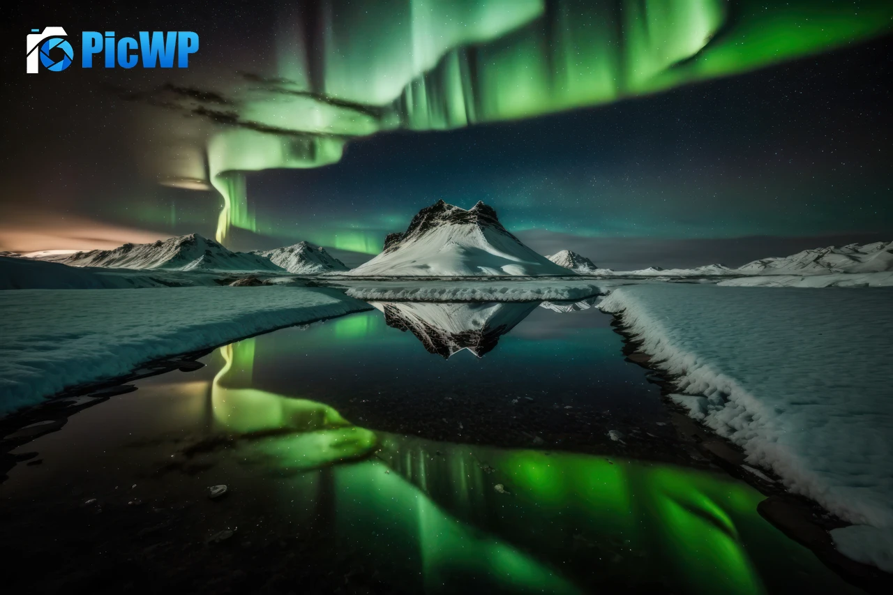 Aurora Borealis Winter 9K PC Wallpaper
