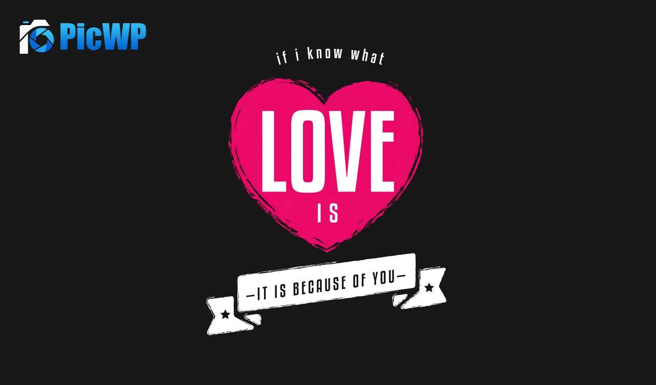 Love quotes Dark background 6K PC Wallpaper