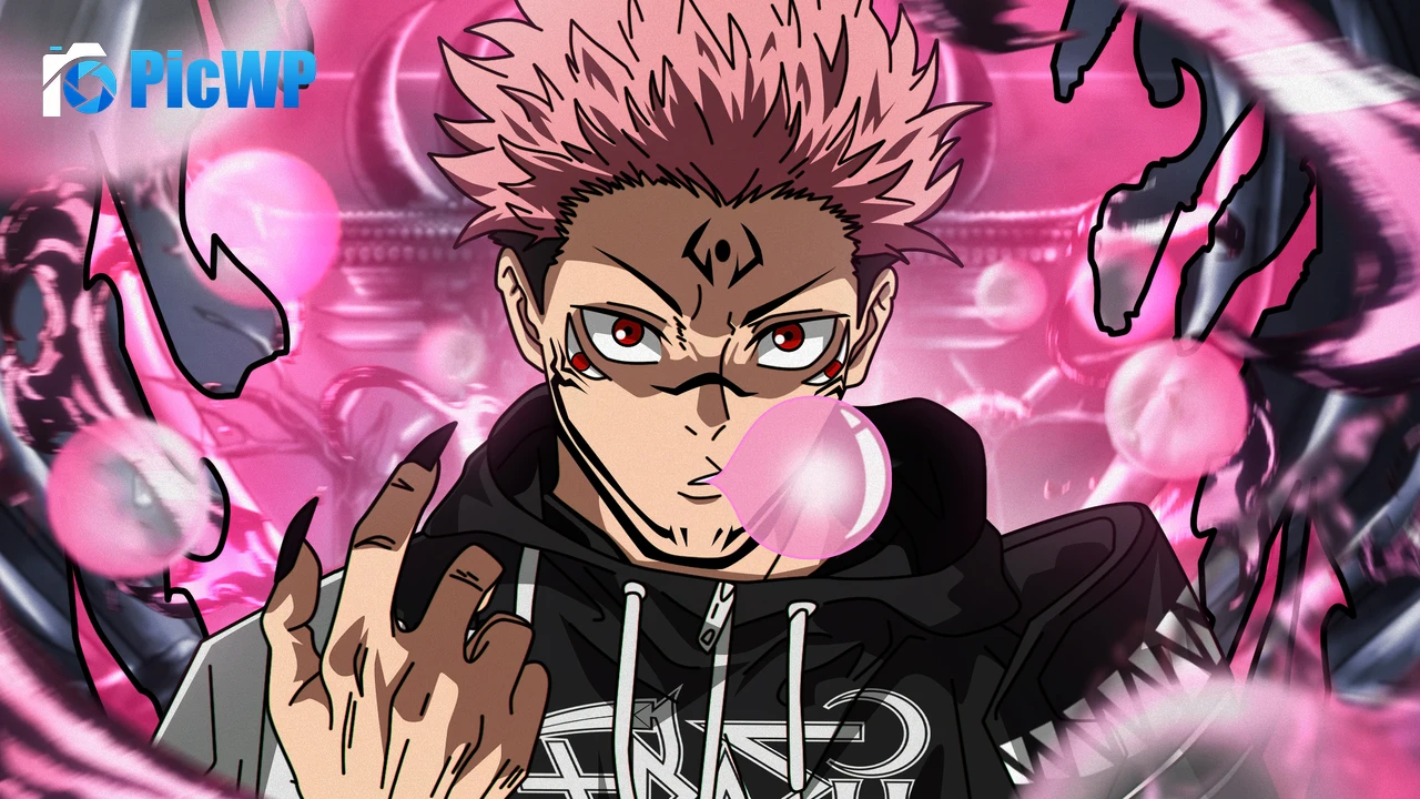 Sukuna Pink aesthetic 6K PC Wallpaper