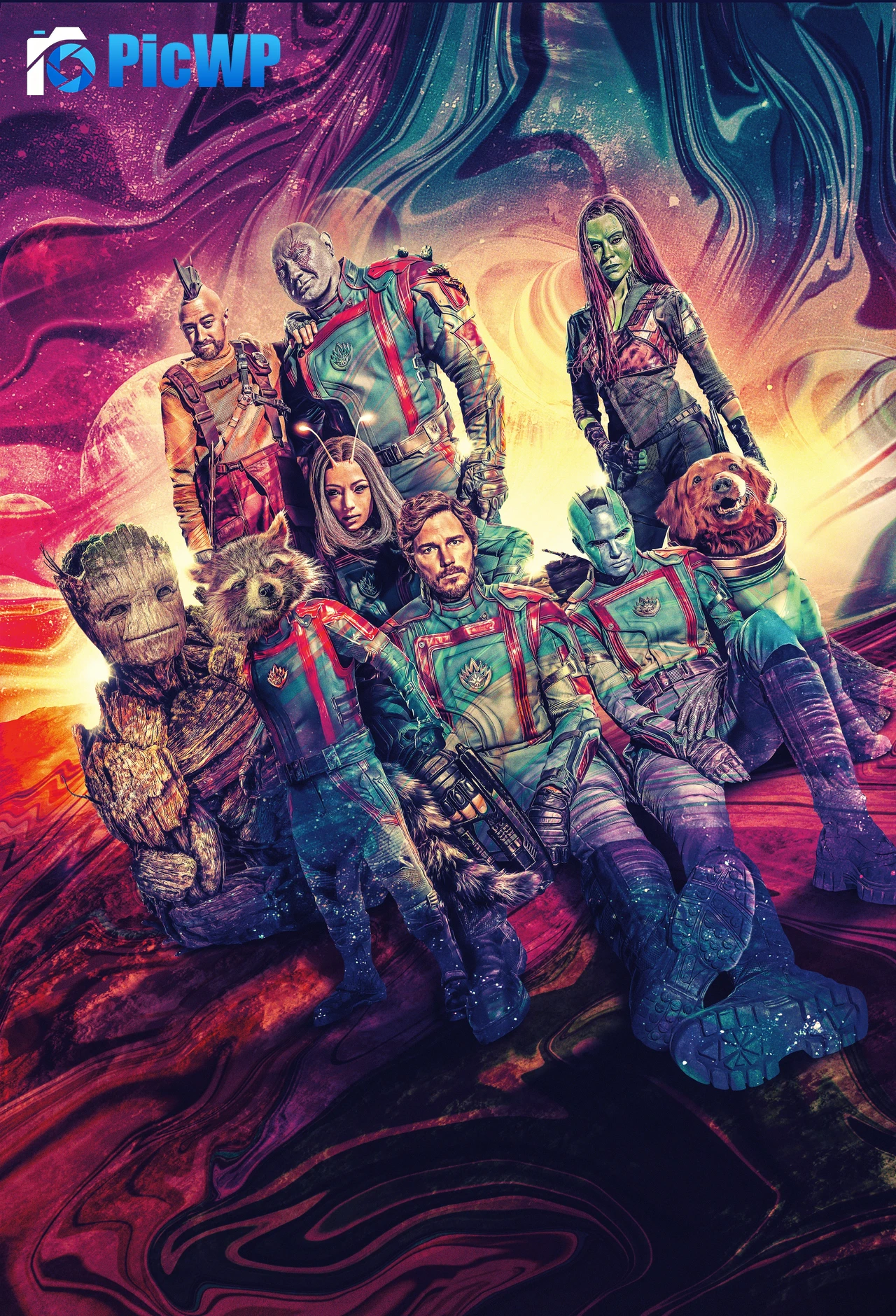 Guardians of the Galaxy Vol 3 Movie Poster 8K Mobile Wallpaper