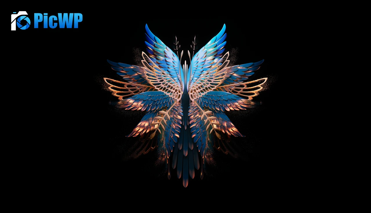 Abstract butterfly Fold phone 4K PC Wallpaper