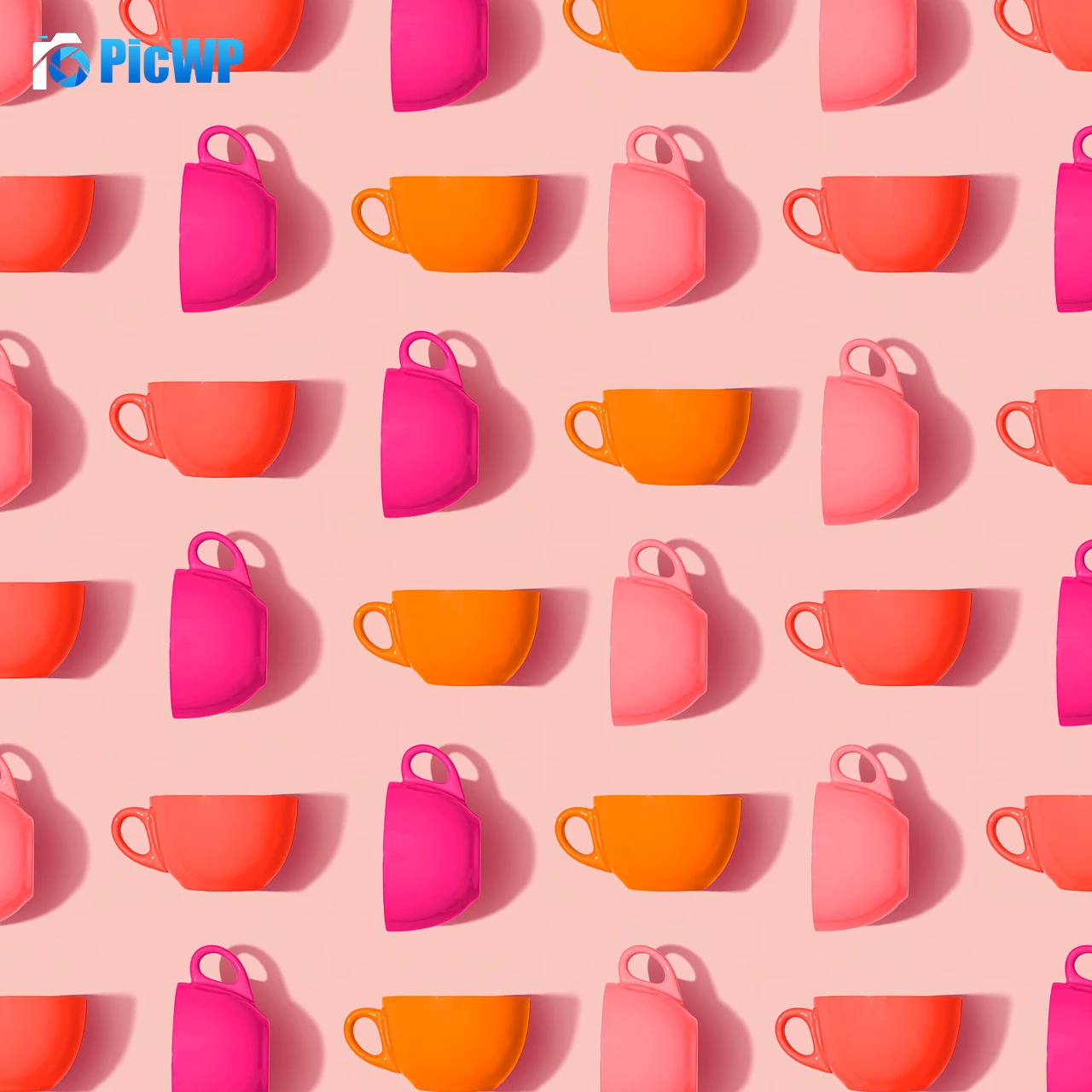 Tea cups Pink cups 4K Fold Wallpaper