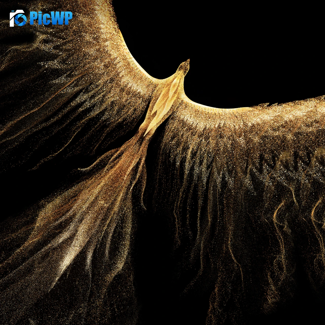 Golden Phoenix Fire bird 4K Fold Wallpaper