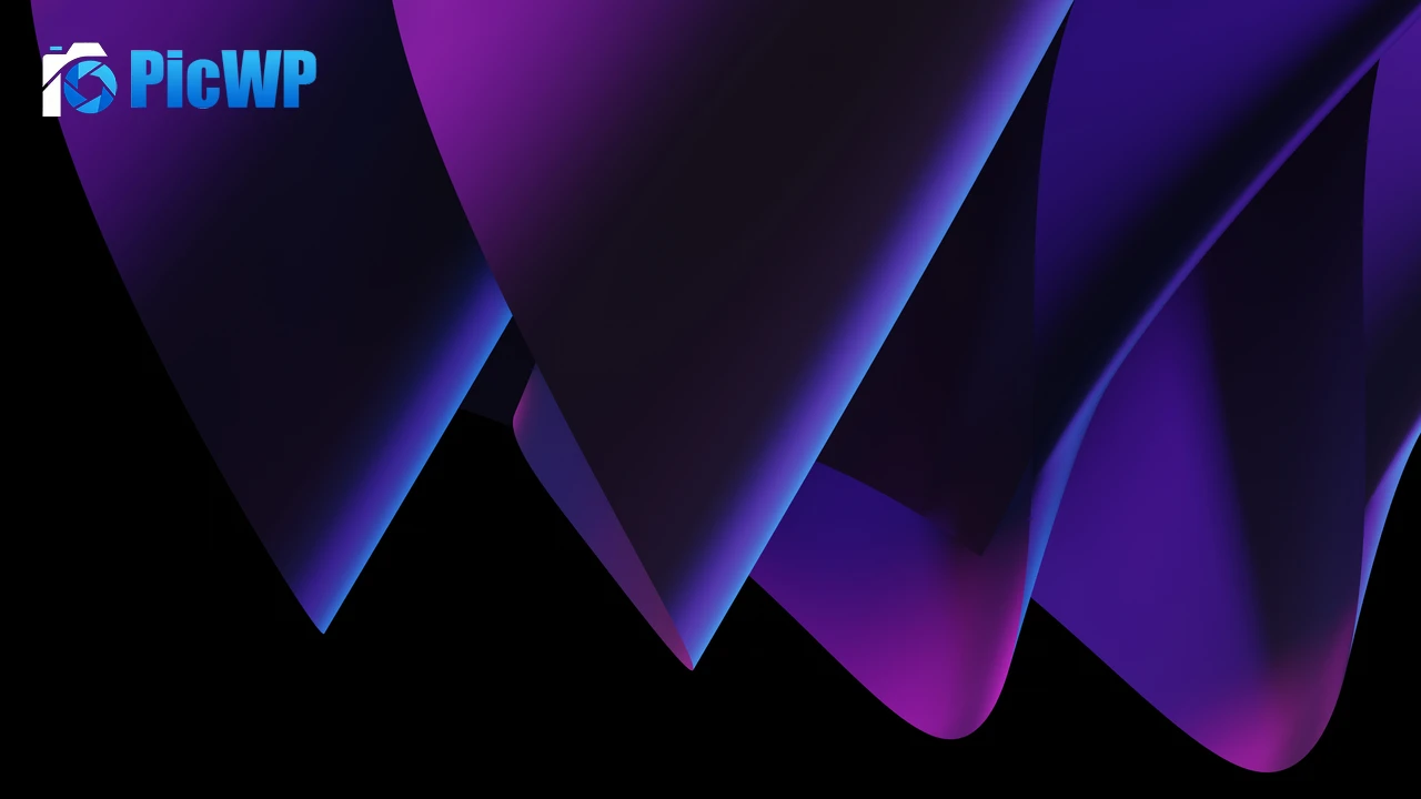 Purple abstract Black background 8K PC Wallpaper