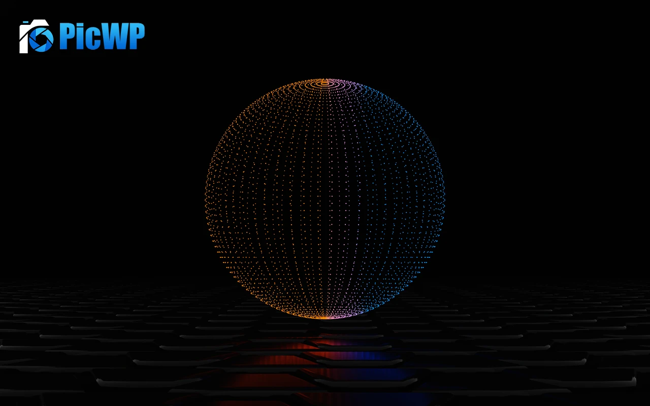 Sphere 3D model 8K PC Wallpaper