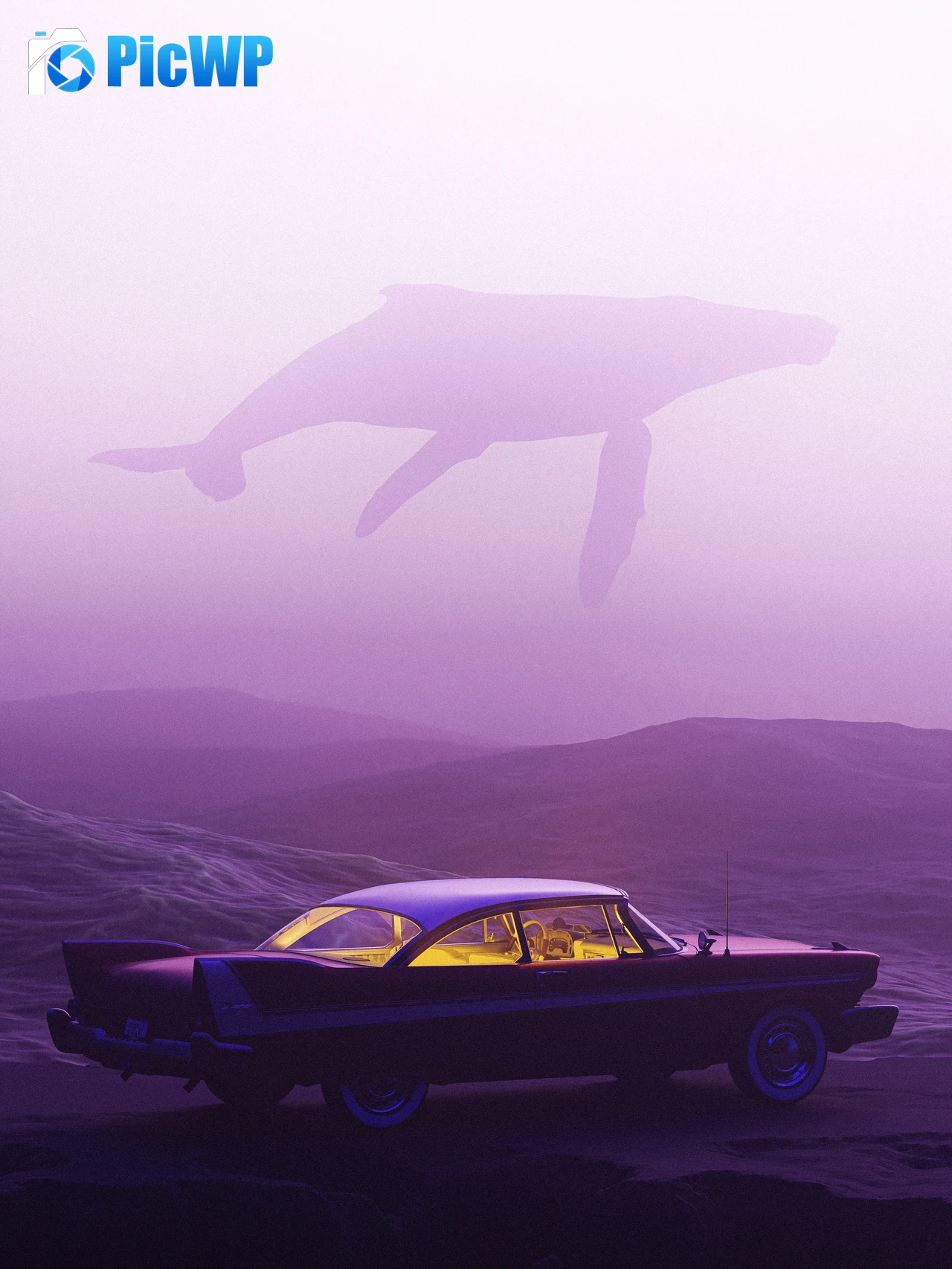 Surreal Classic cars 6K Mobile Wallpaper