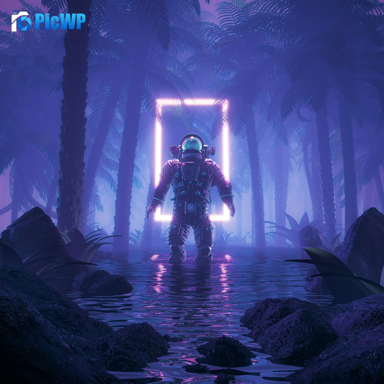 Cyberpunk Astronaut 5K Fold Wallpaper