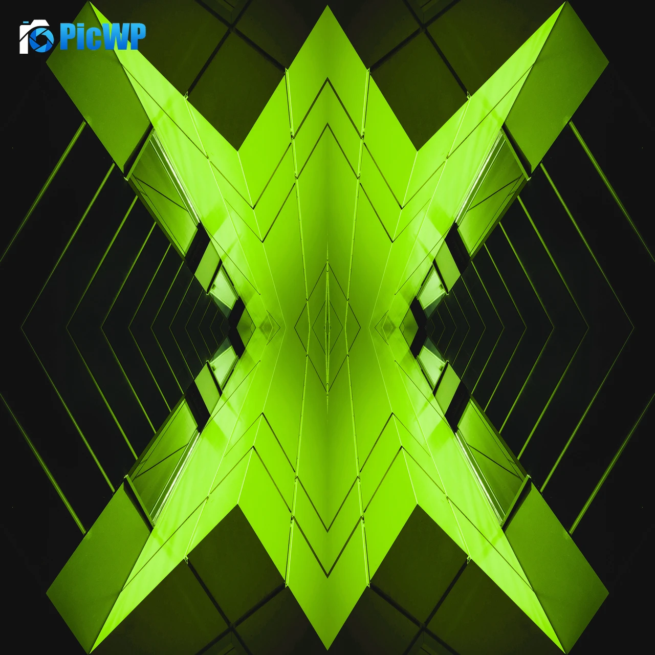 Symmetry Modern architecture 8K Fold Wallpaper