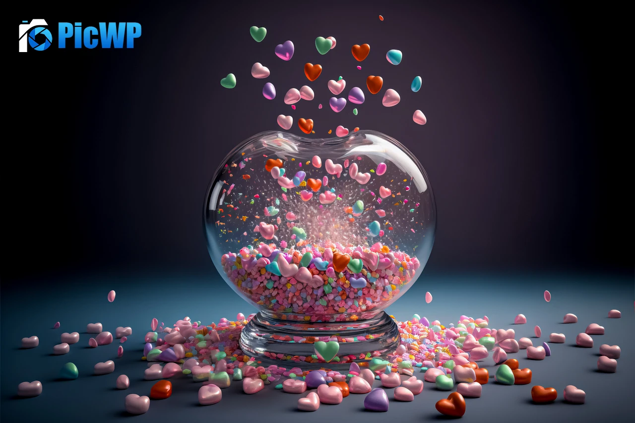 Love hearts Colorful hearts 5K PC Wallpaper
