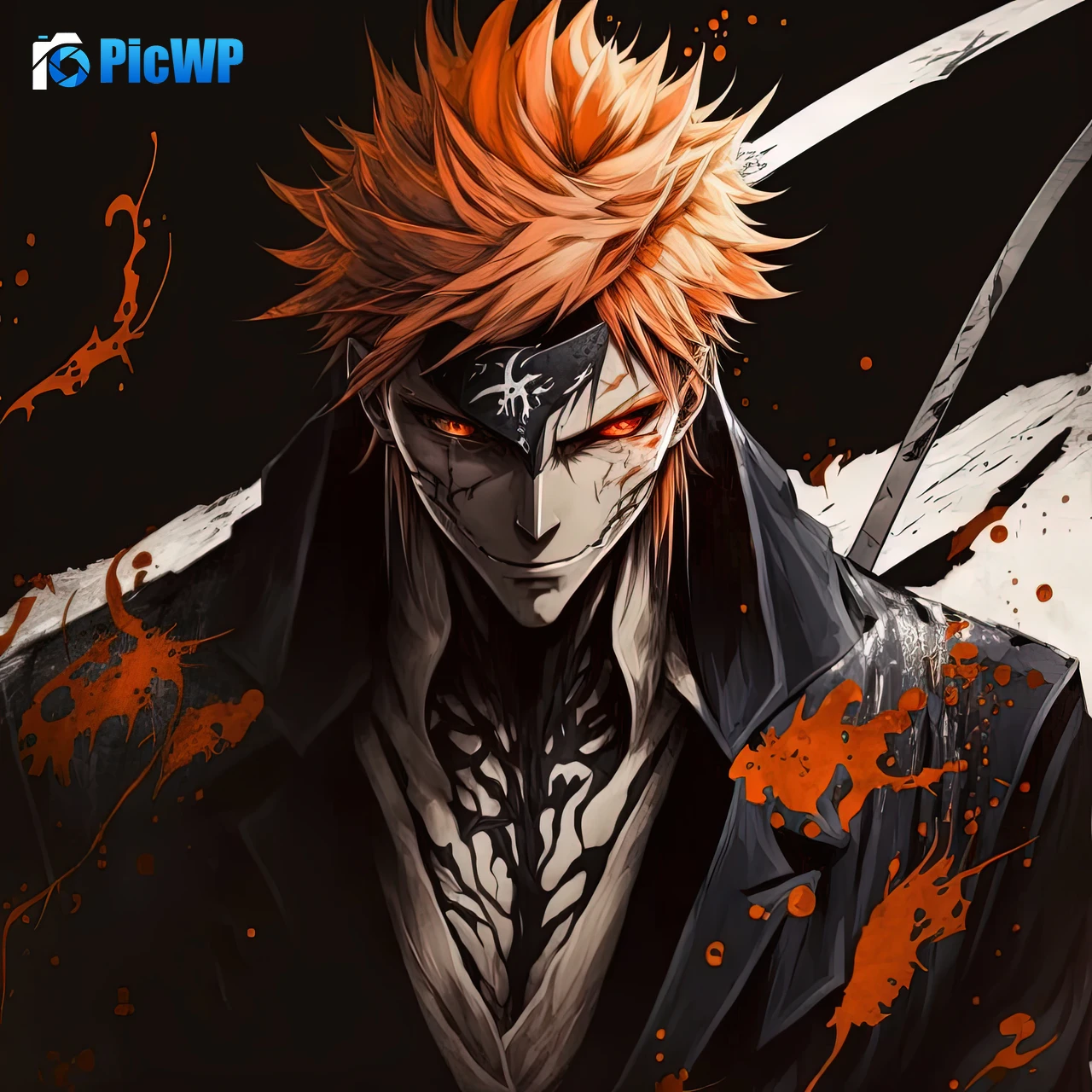 Ichigo Kurosaki AI art 4K Fold Wallpaper