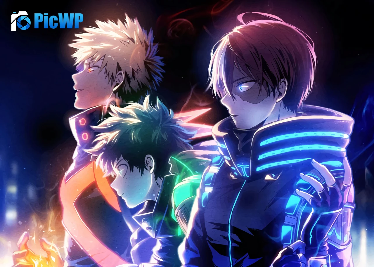 My Hero Academia Neon 4K PC Wallpaper