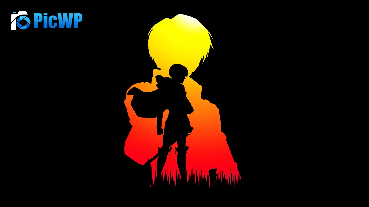 Eren Yeager Silhouette 6K PC Wallpaper
