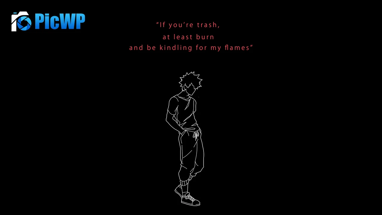 Dabi quotes Minimalist 6K PC Wallpaper