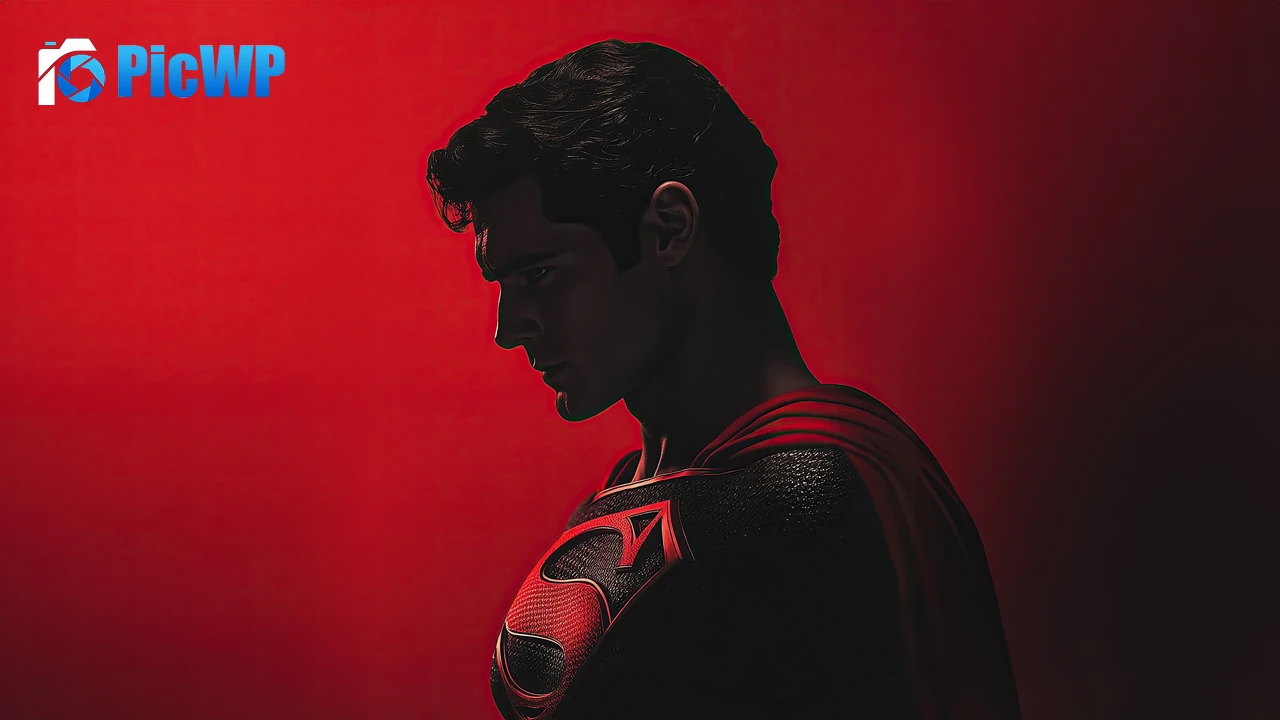 Superman Red aesthetic 6K PC Wallpaper