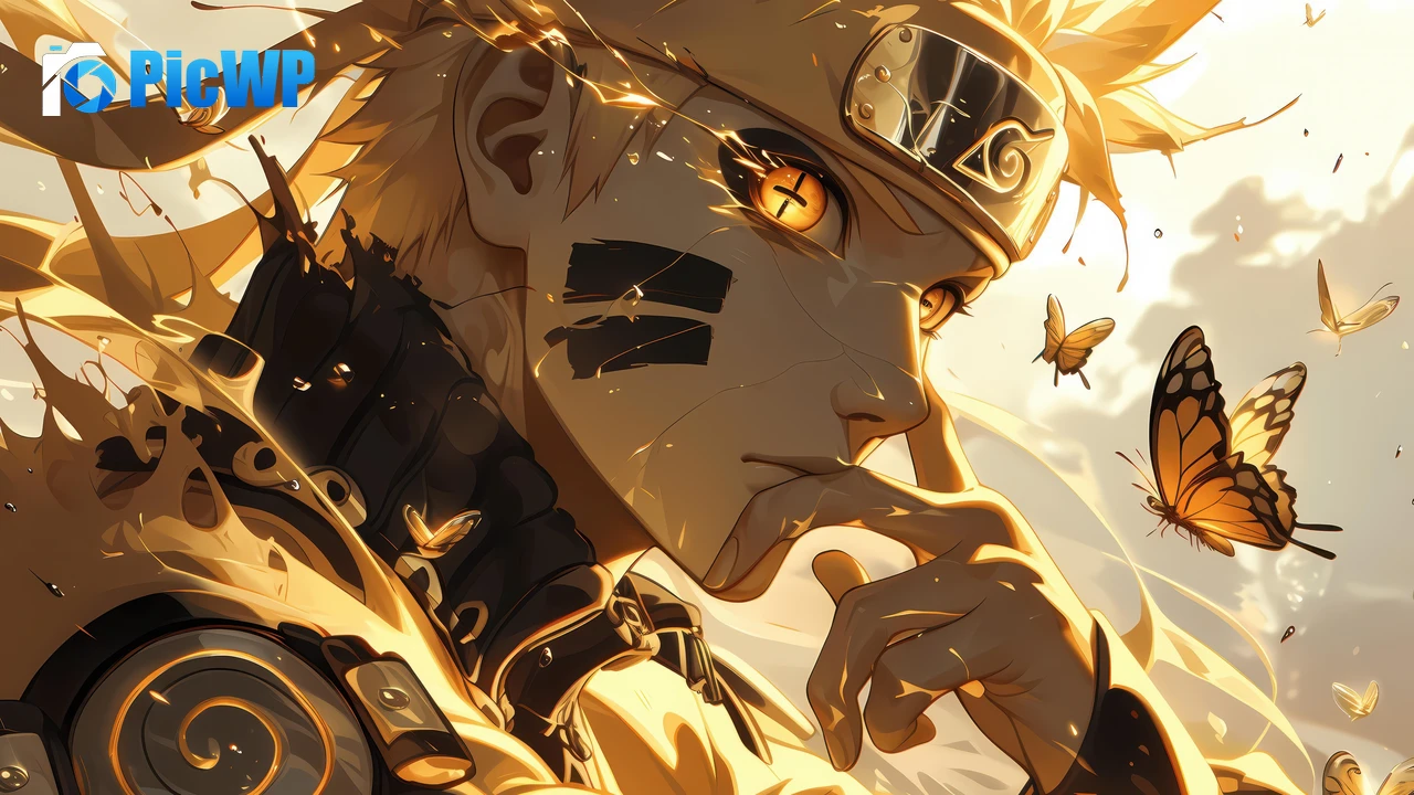 Golden Naruto Uzumaki 6K PC Wallpaper
