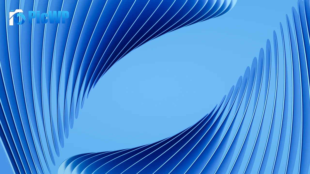 Blue background 3D background 5K PC Wallpaper