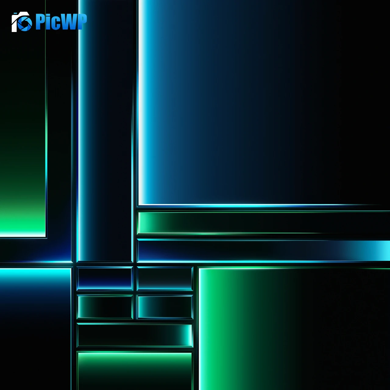 Grid Dark theme 7K Fold Wallpaper