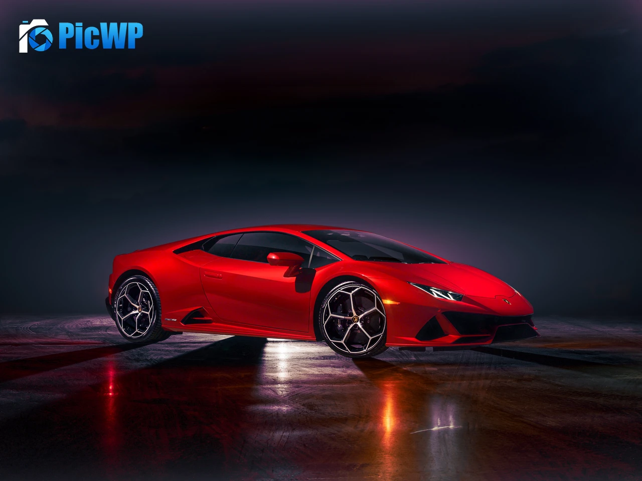 Lamborghini Huracan EVO Red cars 5K PC Wallpaper