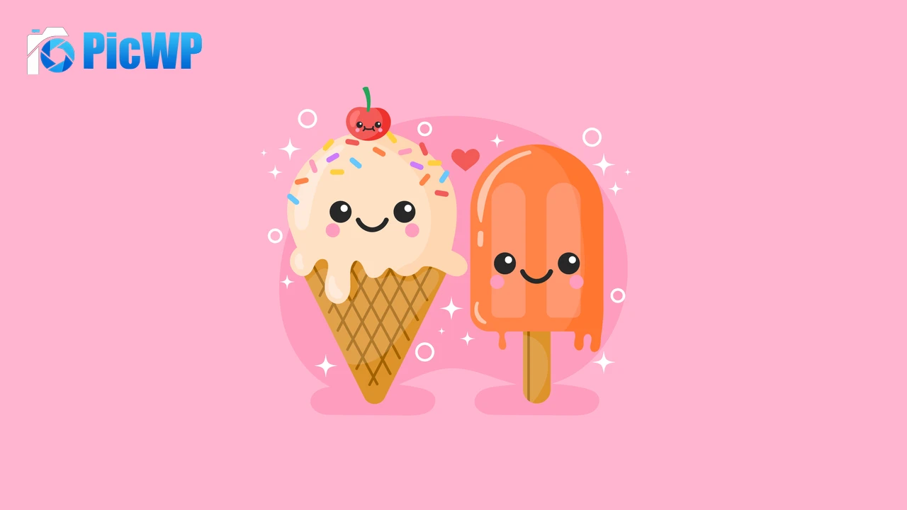 Kawaii ice cream Cute ice cream 6K PC Wallpaper