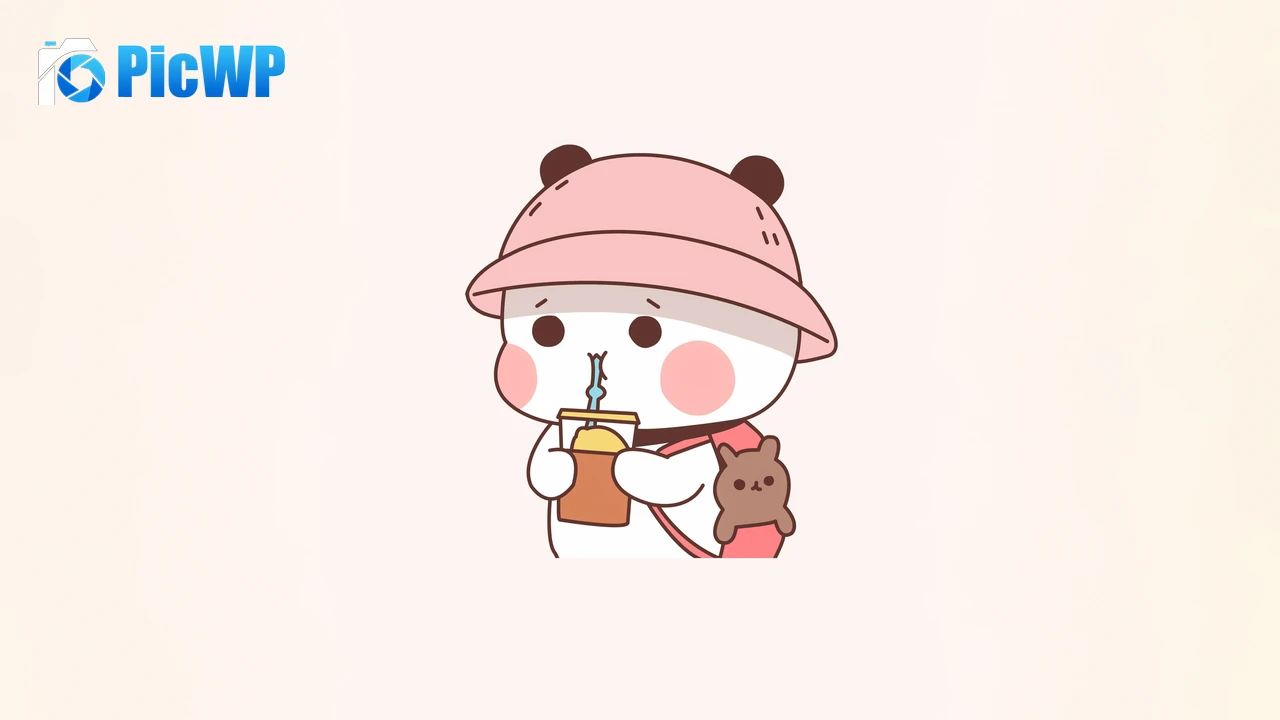 Peach cat Kawaii cat 6K PC Wallpaper