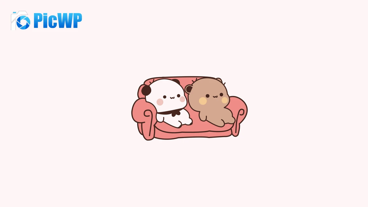 Milk bear Mocha bear Kawaii 6K PC Wallpaper