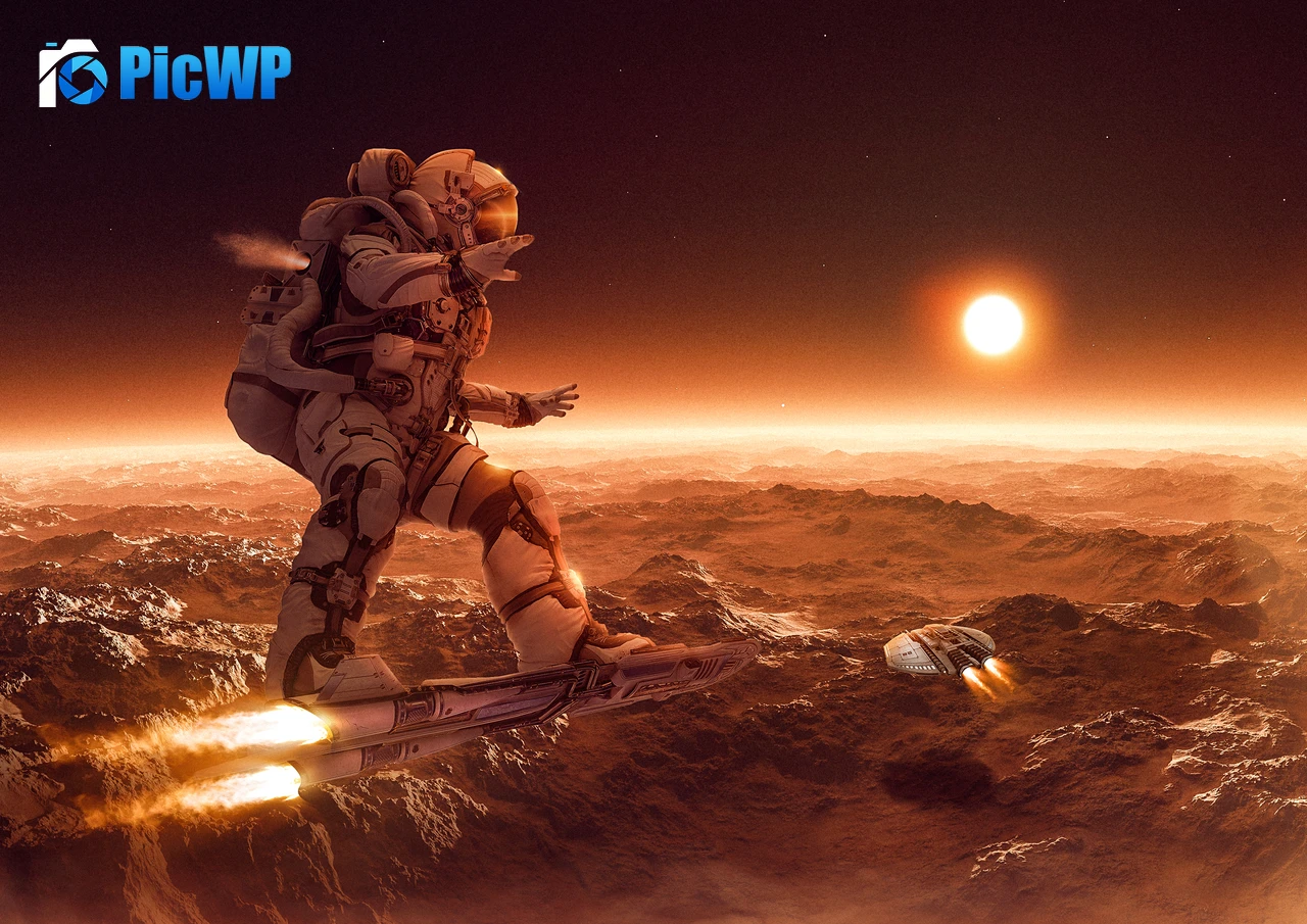 Astronaut Space race 4K PC Wallpaper
