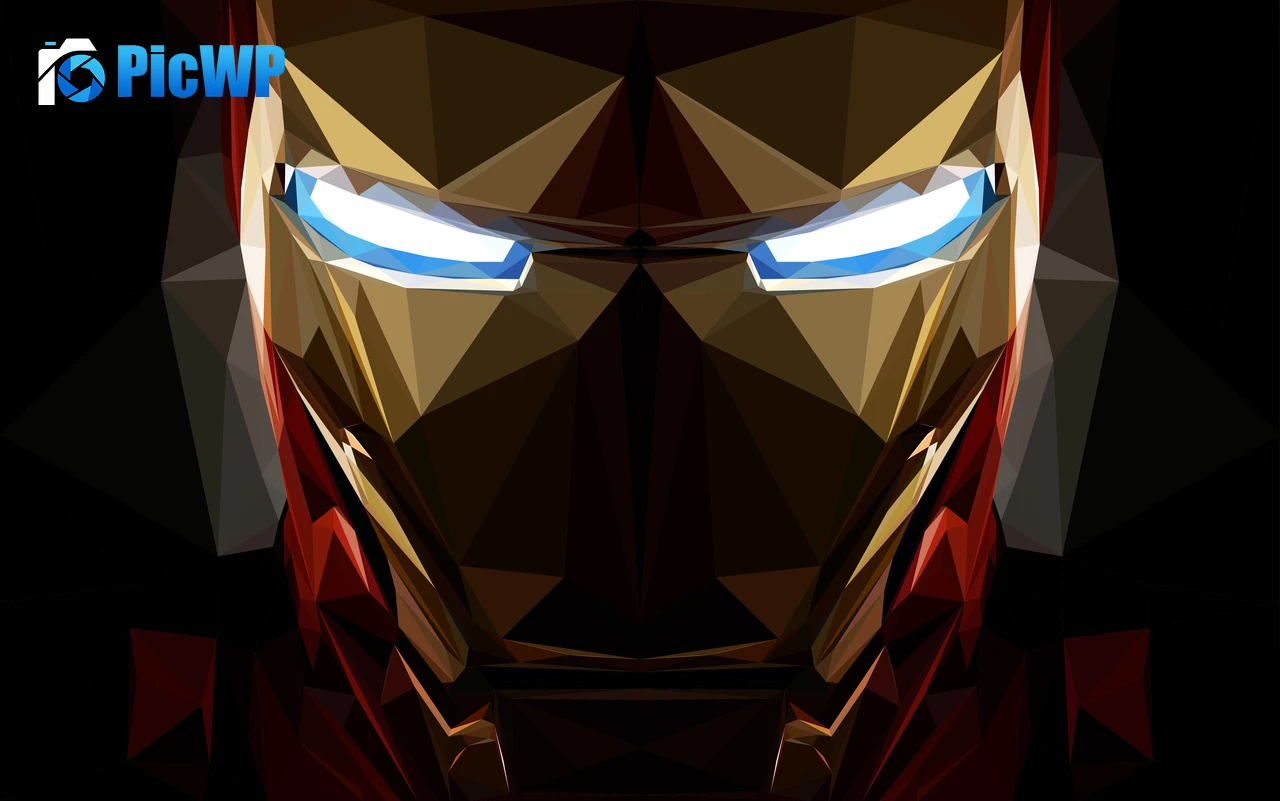 Iron Man Low poly 8K PC Wallpaper